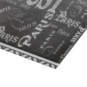 Typografie Calligrafie Paris Frankreich Eiffelturm Schneidebrett (Ecke)