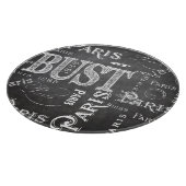 Typografie Calligrafie Paris Frankreich Eiffelturm Schneidebrett (Ecke)