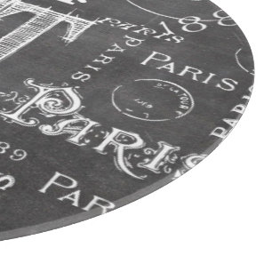 Typografie Calligrafie Paris Frankreich Eiffelturm Schneidebrett