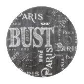 Typografie Calligrafie Paris Frankreich Eiffelturm Schneidebrett (Vorderseite)