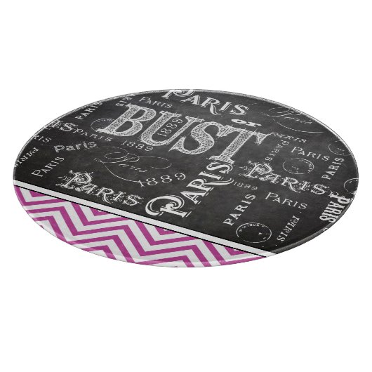 Typografie Calligrafie Paris Frankreich Eiffelturm Schneidebrett (Ecke)