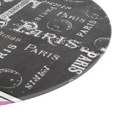 Typografie Calligrafie Paris Frankreich Eiffelturm Schneidebrett (Ecke)