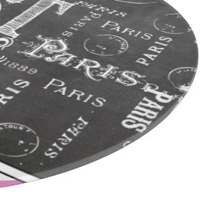 Typografie Calligrafie Paris Frankreich Eiffelturm Schneidebrett