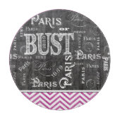 Typografie Calligrafie Paris Frankreich Eiffelturm Schneidebrett (Vorderseite)