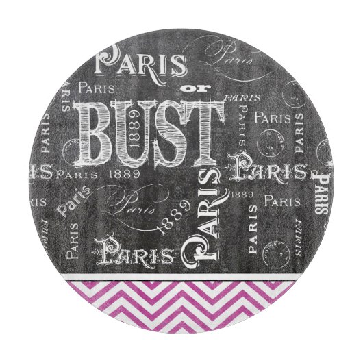 Typografie Calligrafie Paris Frankreich Eiffelturm Schneidebrett (Vorderseite)