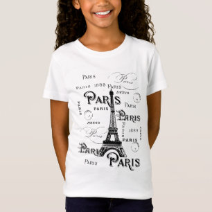 Typografie Calligrafie Paris Frankreich Eiffelturm T-Shirt