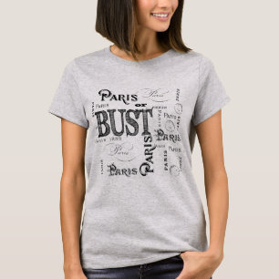 Typografie Calligrafie Paris Frankreich Eiffelturm T-Shirt