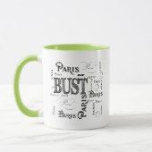 Typografie Calligrafie Paris Frankreich Eiffelturm Tasse (Links)