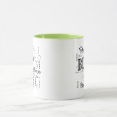 Typografie Calligrafie Paris Frankreich Eiffelturm Tasse (Zentrum)