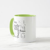 Typografie Calligrafie Paris Frankreich Eiffelturm Tasse (Vorderseite Links)
