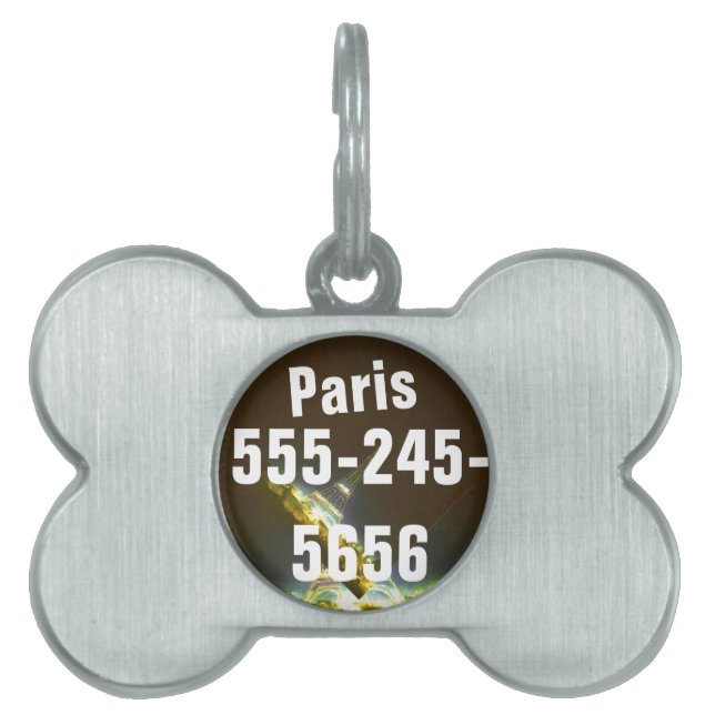 Typografie Calligrafie Paris Frankreich Eiffelturm Tiermarke (Vorderseite)