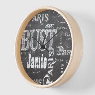 Typografie Calligrafie Paris Frankreich Eiffelturm Uhr