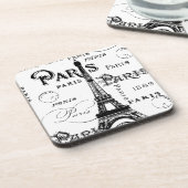 Typografie Calligrafie Paris Frankreich Eiffelturm Untersetzer (Linke Seite)