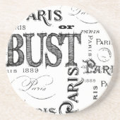 Typografie Calligrafie Paris Frankreich Eiffelturm Untersetzer (Vorne)