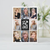 Typografie Cap Foto Grid Abschluss Einladung (Stehend Vorderseite)