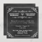 Typografie Chalk Board Look Wedding Einladung (Vorne/Hinten)