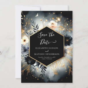 Typografie Chic Enchanted Forest Wedding Save The Date