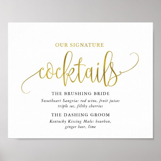 Typografie-Cocktails Poster (Vorne)