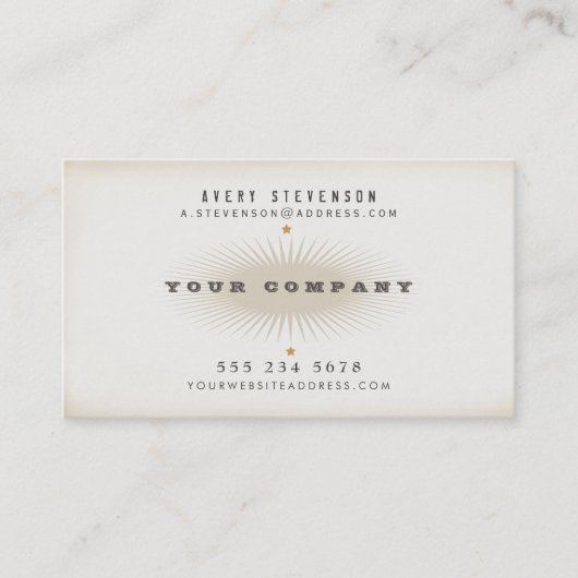 Typografie cooler Vintager Stile Visitenkarte (Vorderseite)