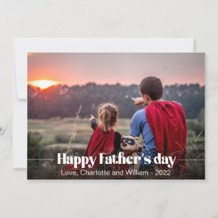 Typografie Custom Foto Vatertag Card Ankündigung