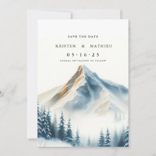 Typografie Custom Mountain Save The Date