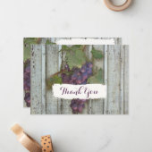 Typografie Danke Notizen Rustikaler Weinberg (Vorderseite/Rückseite Beispiel)