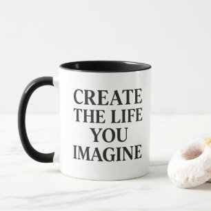Typografie - Das Leben, das Sie sich vorstellen, s Tasse