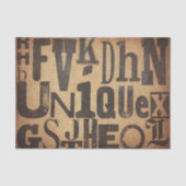 Typografie Dekoupage oder Collage Tissue Paper Seidenpapier (Vorderseite)