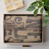 Typografie Dekoupage oder Collage Tissue Paper Seidenpapier (Geschenk)