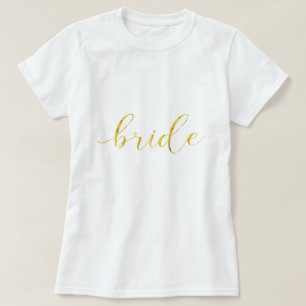 Typografie der Goldfoilbride T-Shirt