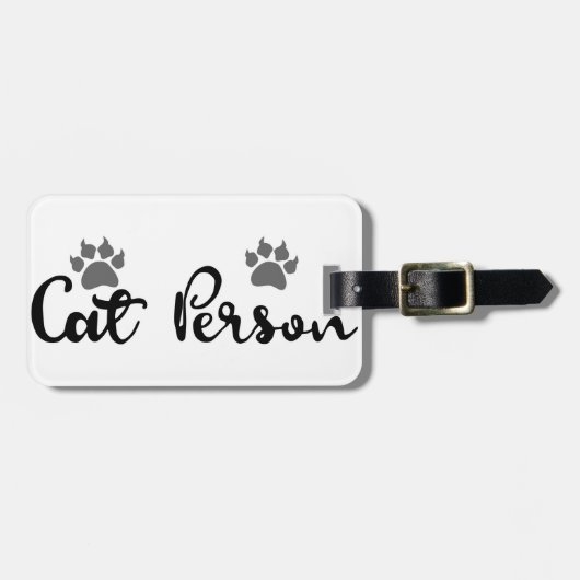 Typografie der Katze Gepäckanhänger (Vorderseite horizontal)