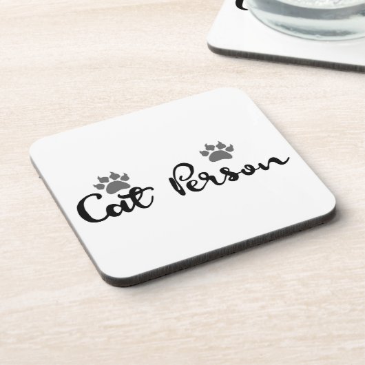 Typografie der Katze Getränkeuntersetzer (Linke Seite)