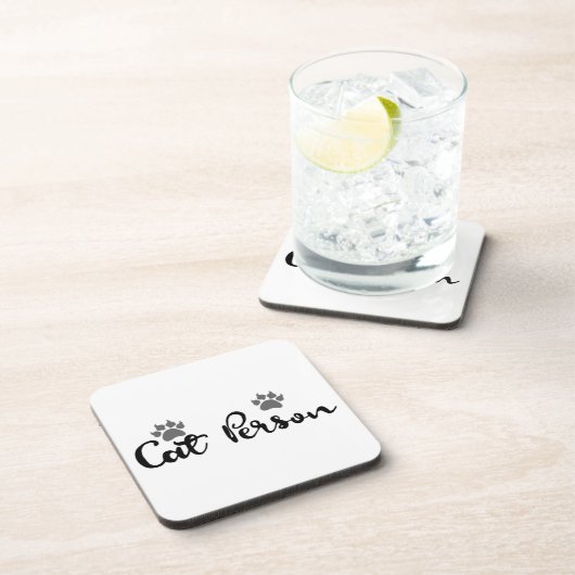 Typografie der Katze Getränkeuntersetzer (Rechte Seite)