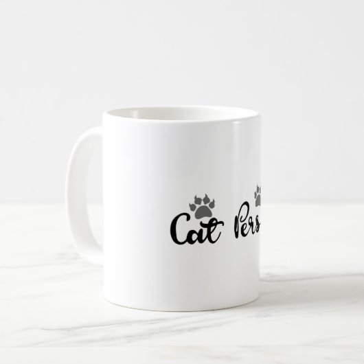 Typografie der Katze Kaffeetasse (Vorderseite Links)