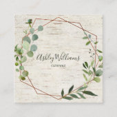 Typografie der Kupfergeometrie Quadratische Visitenkarte (Vorderseite)