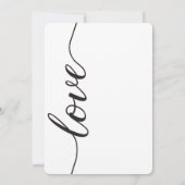 Typografie der Liebe Elegant-Hochzeitsskript Einladung (Rückseite)