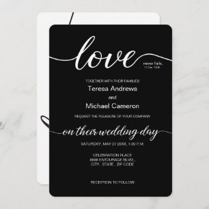 Typografie der Liebe Elegant-Hochzeitsskript Einladung