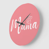 Typografie der Mama Text im eleganten Design Große Wanduhr (Winkel)