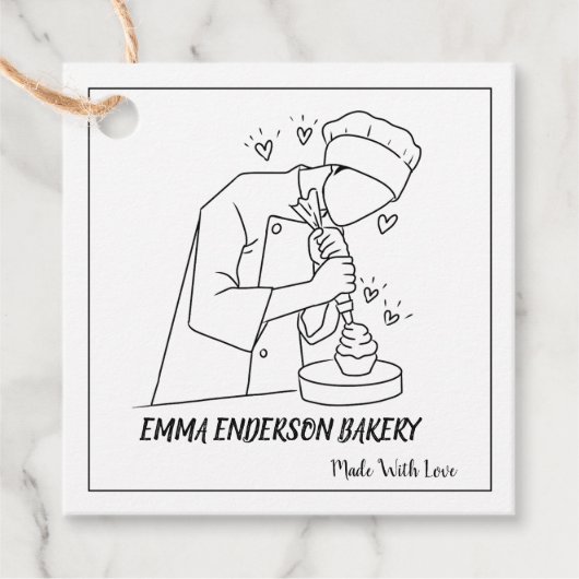 Typografie der minimalen schwarzen und weißen Back Geschenkanhänger (Vorderseite)