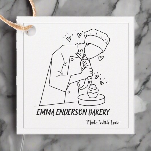 Typografie der minimalen schwarzen und weißen Back Geschenkanhänger