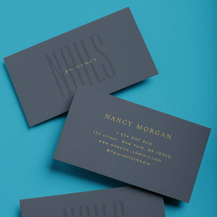 Typografie der Minimalistischen Nageltechnik Visitenkarte