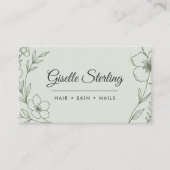 Typografie der modernen botanischen Schriftzeichen Visitenkarte (Vorderseite)