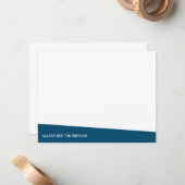 Typografie der modernen Navy Mitteilungskarte (Vorderseite/Rückseite Beispiel)