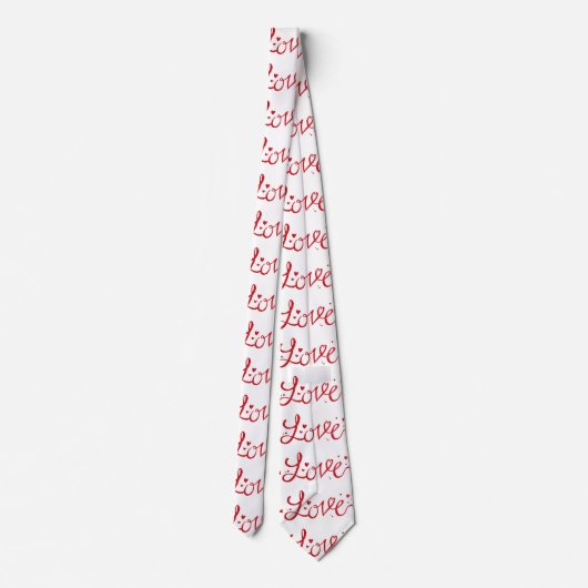 Typografie der modernen Roten Liebe Krawatte (Rückseite)