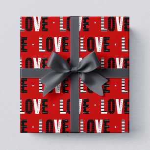 Typografie der modernen Roten Liebe   VALENTINSTAG Geschenkpapier