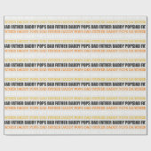 Typografie der Modernen Väter Geschenkpapier (Flach)