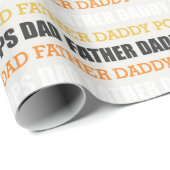 Typografie der Modernen Väter Geschenkpapier (Rolleneckpunkt)