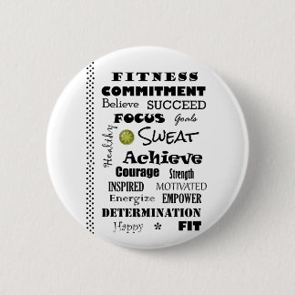 Typografie der motivierend und inspirierenden Fitn Button
