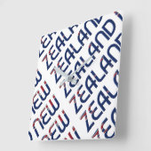 Typografie der neuseeländischen Flagge Quadratische Wanduhr (Winkel)