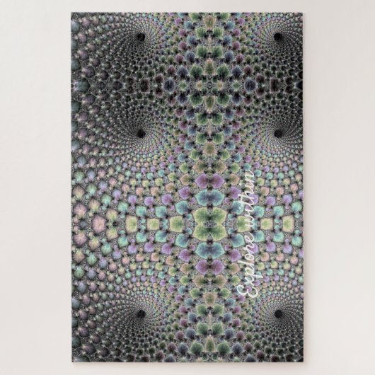 Typografie der optischen Helix-Illusion Puzzle (Vertikal)